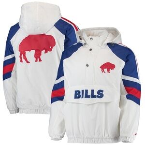 Men’s Starter Buffalo Bills Thursday Night Lights Half-Snap hooded jacket